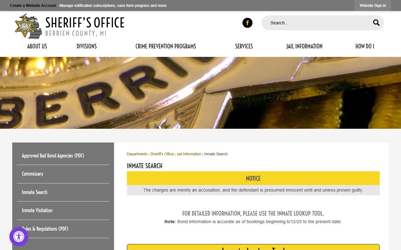 Berrien County busted mugshots inmate search portal