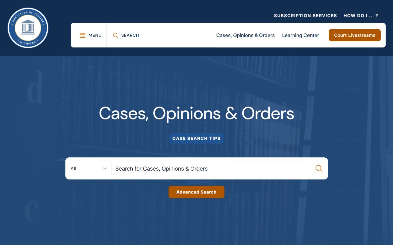 Michigan courts case search tool for finding busted mugshots and criminal cases